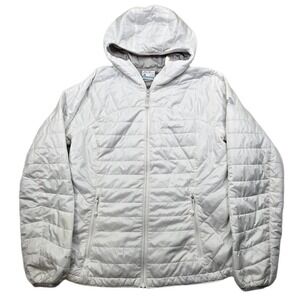 Eddie Bauer Reversible Puffer‎ Jacket Womens Medium Hood Pertex Eco First Ascent
